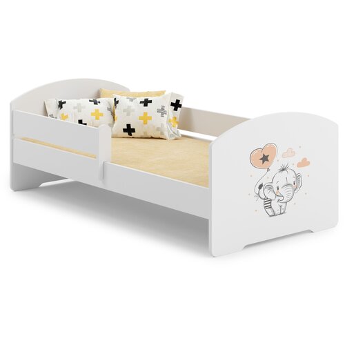 Kobi Furniture Otroška postelja LUK 160x80 z ograjami - Mladi slon, (21960882) Cene