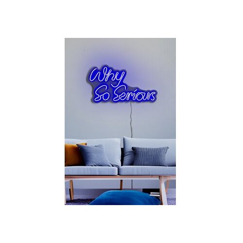 WALLXPERT dekorativna plastična led rasveta why so serious blue Slike