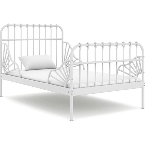  Produživi okvir za krevet bijeli metalni 80 x 130/200 cm Cijene