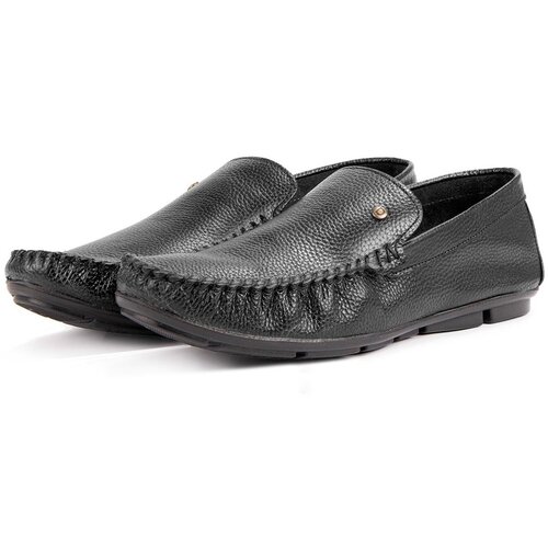 Ducavelli Attic Genuine Leather Men&amp;#039;s Casual Shoes, Roque Loafers Black. Slike