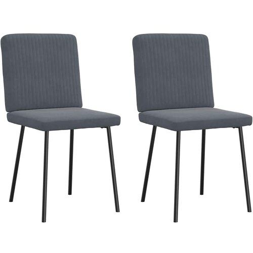 Maison Chic Jedilni stoli - Vzorci stoli 2 kosa temno siv žamet A533, (22032018) Cene