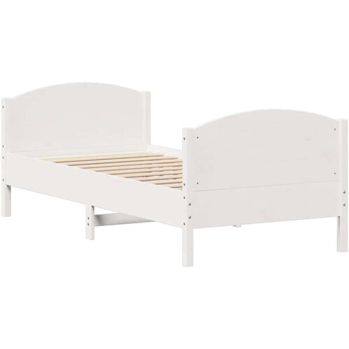 VidaXL Okvir kreveta bez madraca bijeli 100x200 cm konstruirano drvo Slike