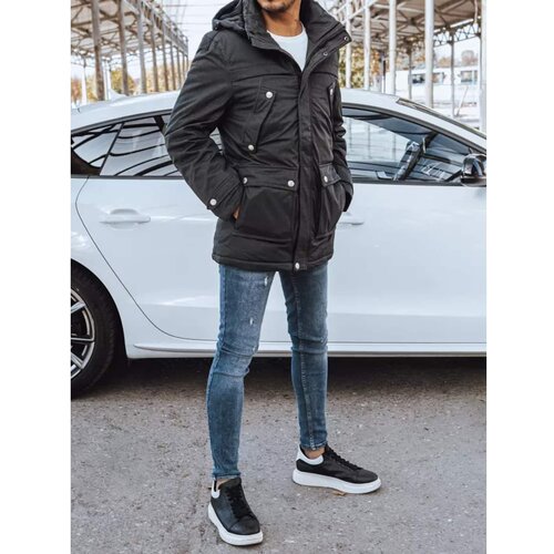 DStreet Dark gray men's winter jacket TX4282 Slike