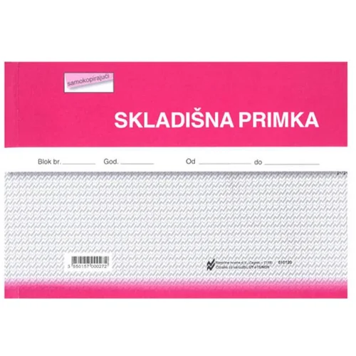 NARODNE NOVINE-UT I-15/NCR SKLADIŠNA PRIMKA; Blok 3 x 50 listova, 21 x 14,8 cm