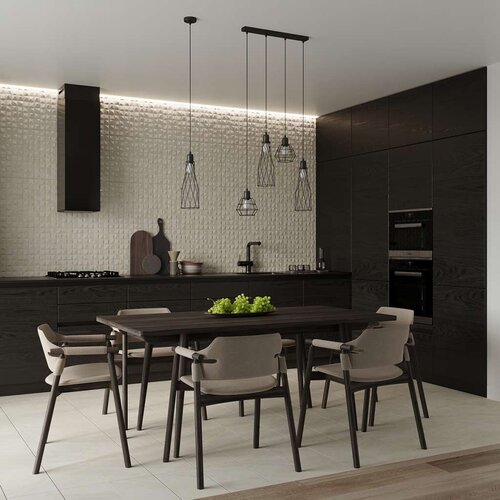  Sollux SL.1167 - Luster na sajli SUBA 4xE27/15W/230V crna Slike