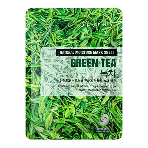 ORJENA sheet maska za hidrataciju lica zeleni čaj natural moisture Slike