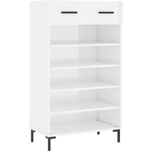 Maison Chic Omarice za obutev - Kopa za čevlje visok sijaj bela 60x35x105 cm inženirski les, (21776385) Slike