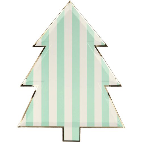 Meri Meri papirnati krožniki die cut patterned christmas tree (8 kosov) Slike