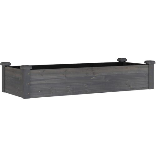  Povi&amp;scaron;ena vrtna gredica s oblogom siva 120x45x25 cm od jelovine Slike