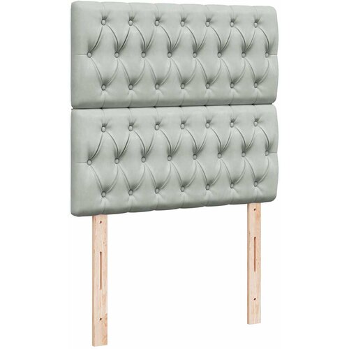 Box spring krevet s madracem svjetlosivi 80 x 200 cm bar&amp;scaron;unasti Slike