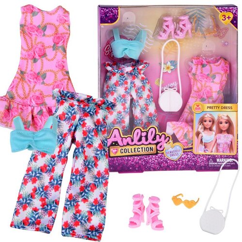  Set odjeće za lutku, blagdanski stil, haljina, dodaci ZA5707 Slike