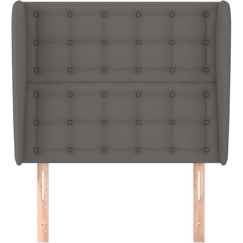  Uzglavlje s u&amp;scaron;ima sivo 103x23x118/128 cm od umjetne kože Slike