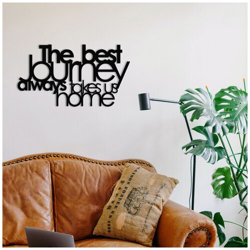 Wallity Zidna dekoracija The Best Lourney Always, 70x40 cm, 1,2 mm, Crna Cijene