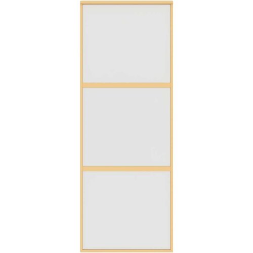 VidaXL Klizna vrata zlatna 76x205 cm matirano staklo ESG i aluminij Slike