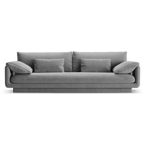 Micadoni Svetlo siva sedežna garnitura iz tkanine boucl&amp;eacute; 250 cm Torino &amp;ndash; Home Slike