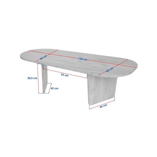 Hanah home sto za kafu ovalis atlantic pine Slike