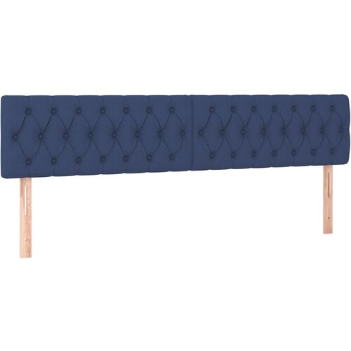 Maison Chic Posteljno vzglavje - Vzglavna omarica 2 kosa modro 90x7x78/88 cm blago, (22077555) Cene