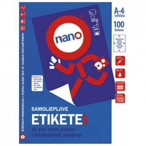 NANO Etikete za laserske i ink-jet pisače, za CD/DVD , N-CD, fi 117 mm, 100/1 Slike