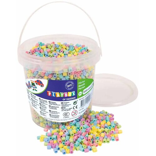 Playbox 5 mm midi pastelne barve likalne perle v vedru, pakiranje 5000 kosov. Cene