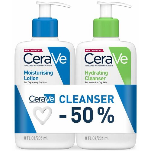 CeraVe hidratantni losion 236ml + 50% popusta na hidratantnu emulziju za čišćenje 236ml Cene
