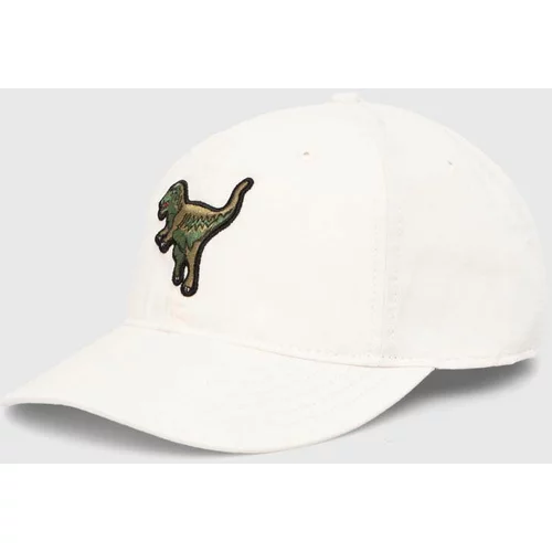 Coach Pamučna kapa sa šiltom boja: bež, s aplikacijom