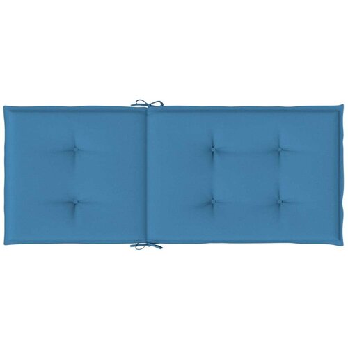 VidaXL Jastuci za stolice 6 kom pro&amp;scaron;arano plavi 120x50x4 cm od tkanine Slike