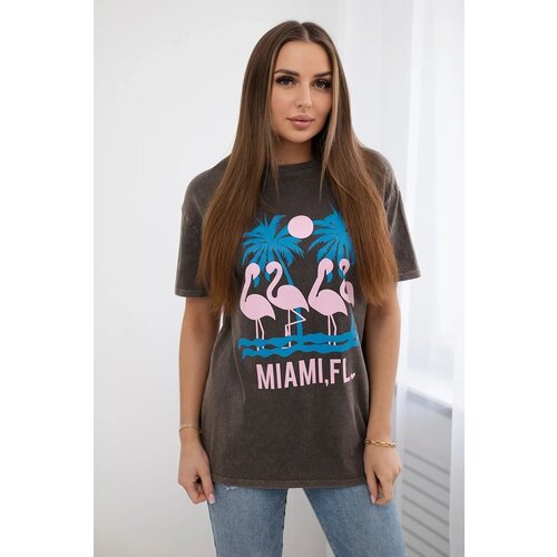 Kesi Shredded cotton blouse Miami brown Slike