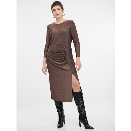 Orsay Light brown women&amp;#039;s midi dress - Women&amp;#039;s Slike
