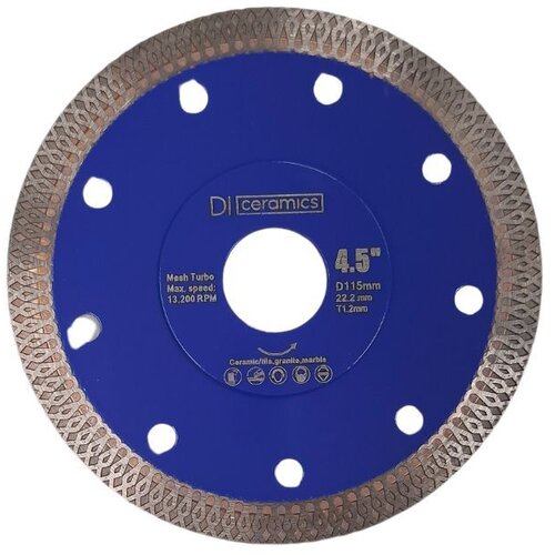 DI keramika DICERAMICS plava dijamantna rezna ploča za gress i glinenu keramiku 115 mm Slike
