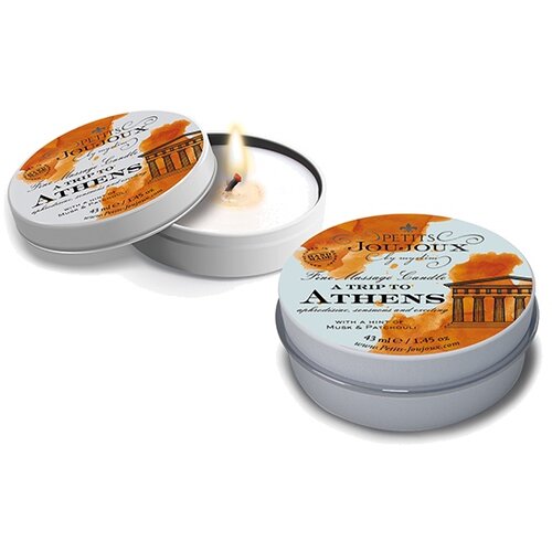 Petits JouJoux Massage Candle A trip to Athens Musk &amp;amp; patchouli 43ml Slike