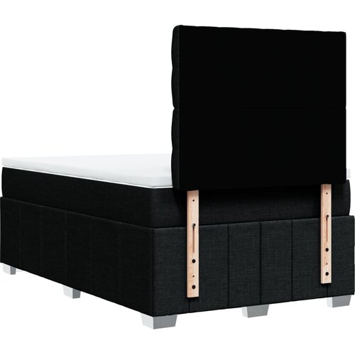  Krevet box spring s madracem crni 120 x 190 cm od tkanine Slike