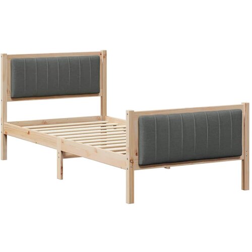 VidaXL Kovinska posteljna konstrukcija rjava in temno siva 90 x 200 cm, (5000084570) Slike