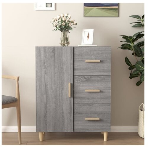  Komoda siva sonoma 69,5x34x90 cm inženirski les Cene