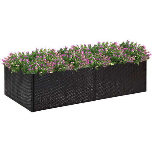  Vrtna sadilica crna 157 x 80 x 40 cm od poliratana Slike