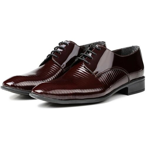 Ducavelli Shine Genuine Leather Men's Classic Shoes Claret Red Slike