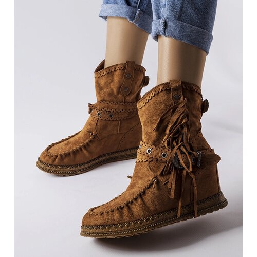 Gemre Brown wedge ankle boots Teodata Cene