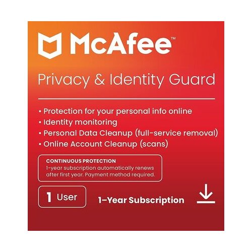MCAFEE Privacy & Identity Guard Online Protection + ID Monitoring + Cleanup for 12 Months Key EUROPE Cene