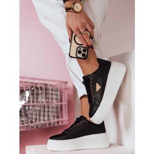 DStreet Sneakersy damskie na platformie SNIKPIK czarne Slike