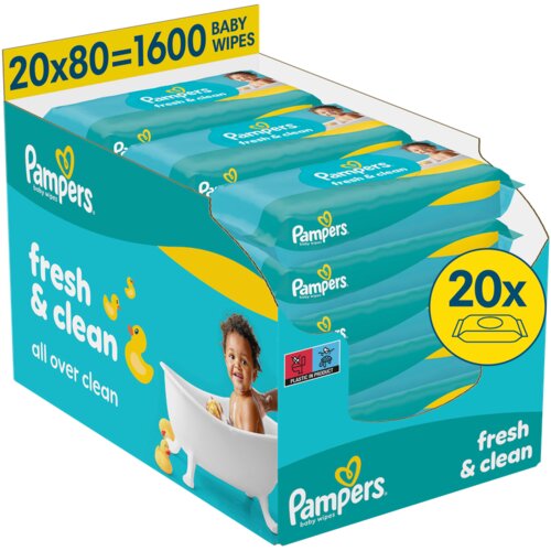 Pampers vlažne maramice Fresh Clean / 20 x 80 komada XXL Cijene