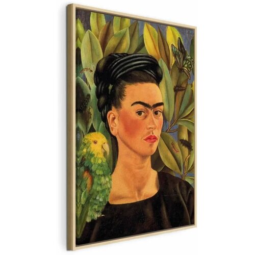  Slika - Frida Kahlo – Self-Portrait with Bonito 80x120 U prirodnom drvenom okviru Cene