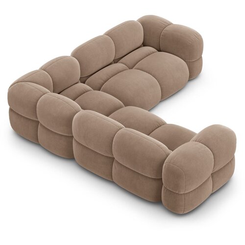 Cosmopolitan Design Smeđa bar&amp;scaron;unasti kutna garnitura Loretto &amp;ndash; Slike