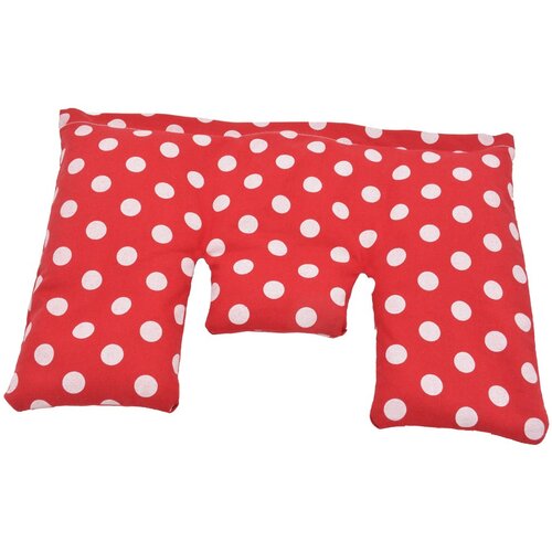 TORF Vzglavnik za vrat s ko&amp;scaron;čicami če&amp;scaron;nje, rdeča - bela pika, velik, 40 x 25 cm Slike