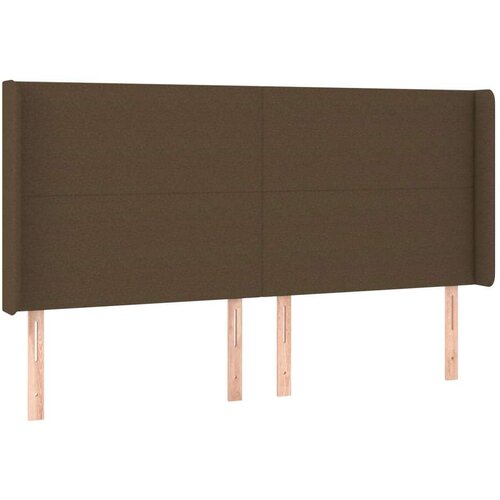  Krevet box spring s madracem LED tamnosmeđi 180x200 cm tkanina Slike