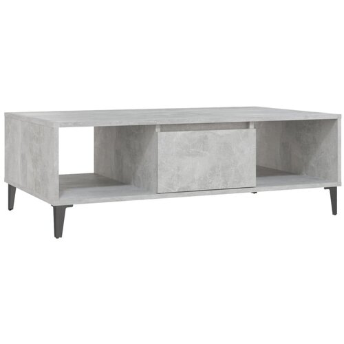 Maison Chic Klubska mizica - kavna mizica - Nizka mizica betonsko siva 103,5x60x35 cm iverna plošča, (21754211) Cene