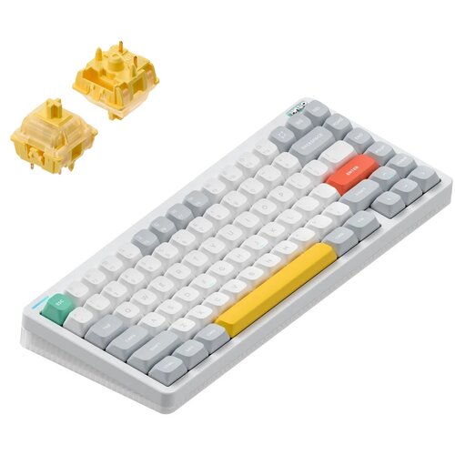 Nuphy Halo75 v2 Brezžična Mehanska Tipkovnica / Ionic White Lemon Switch, (22126170) Cene