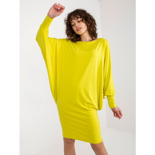 Fashion Hunters Lime Ladies Bat Dress Viscose Slike