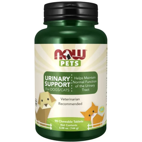 Now Foods Podpora urinarnega trakta za pse in mačke NOW (90 žvečljivih tablet)