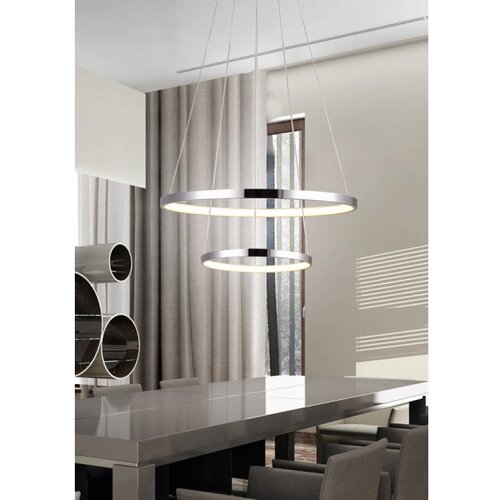 Candellux luster/visilica-lune viseća lampa 50 okrugla dvostruka 40W led 4000K hrom Cene