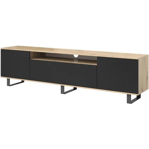 PKMebel TV element Logan 180 cm - artisan hrast/crna