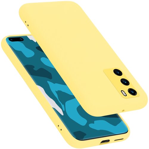 Cadorabo Ohi&scaron;je, združljiv s Huawei v tekoči rumeni - za&scaron;čitni pokrov, narejen iz fleksibilnega silikona TPU, (20588400) Cene